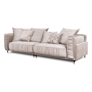 Canapé Droit Velours Fiorenzo - 4 places