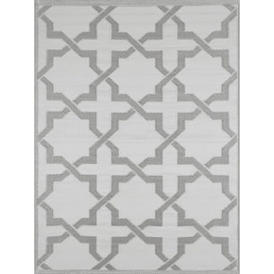 Scoobi - tapis d'exterieur gris motif contemporain