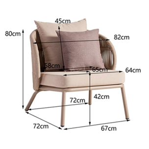 Salon de jardin Sicily beige Kare Design