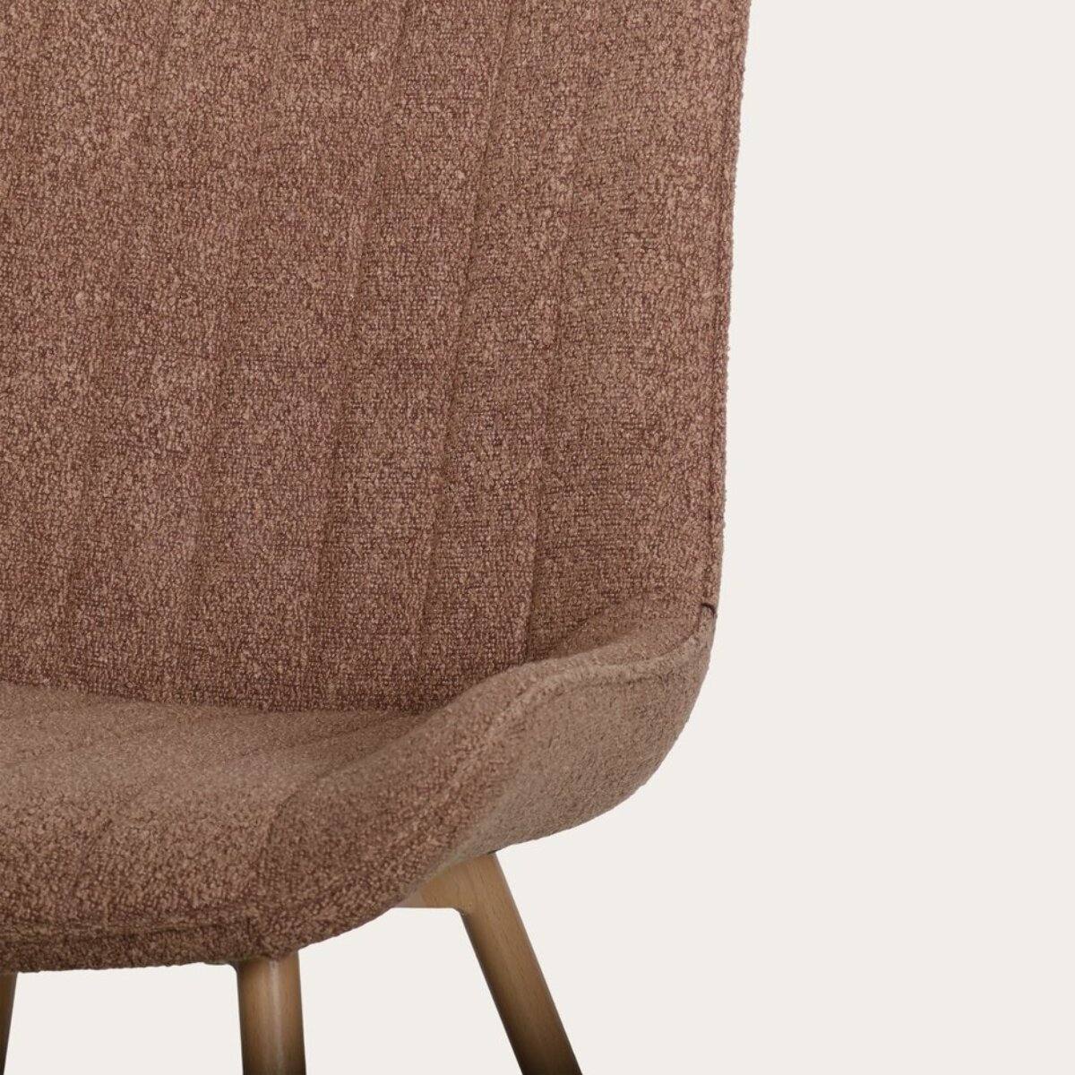 Chaise rembourrée Roma -tapissé-couleur taupe 55 x 85 x 61 cm