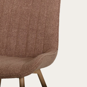 Chaise rembourrée Roma -tapissé-couleur taupe 55 x 85 x 61 cm