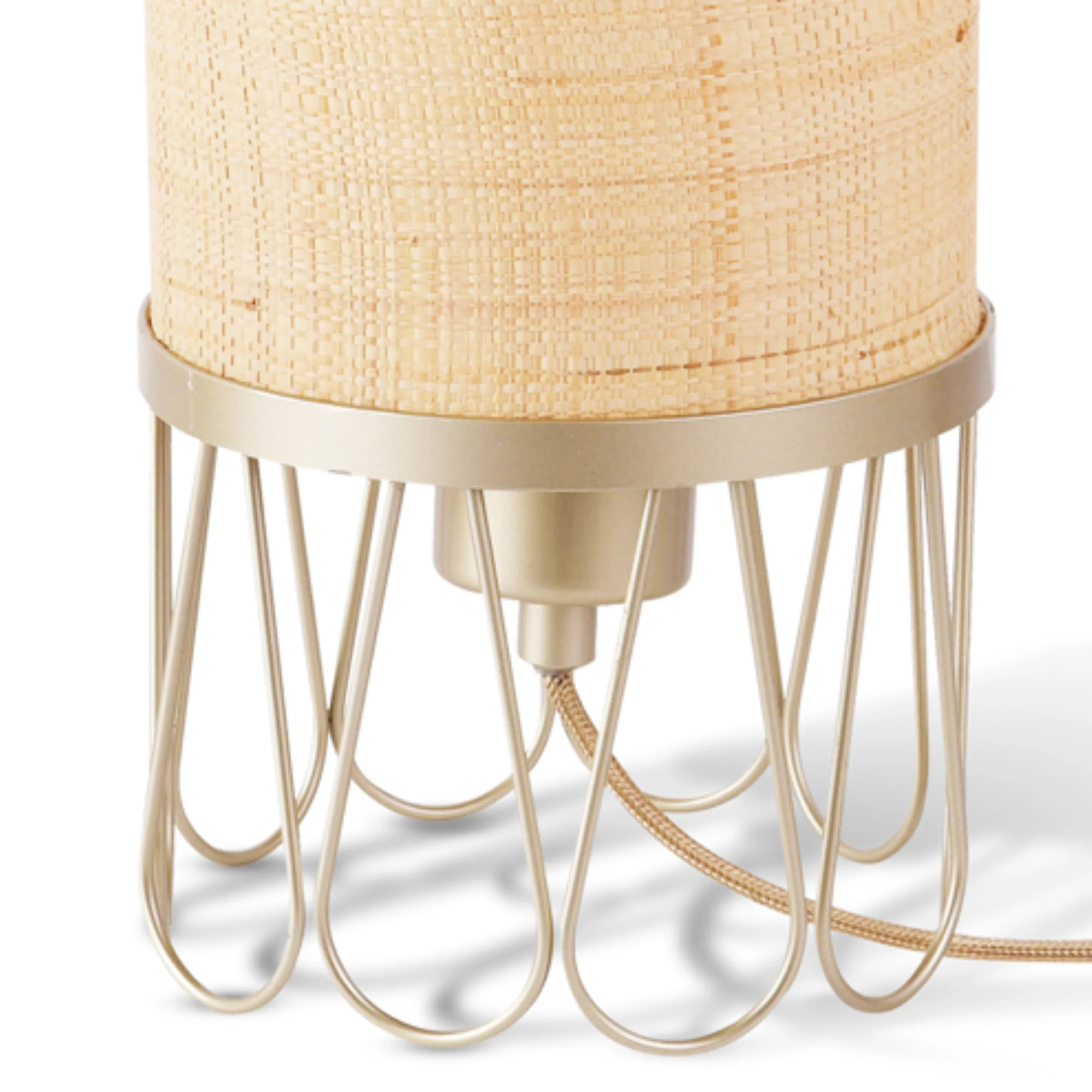Lampe à poser en rotin - Flore