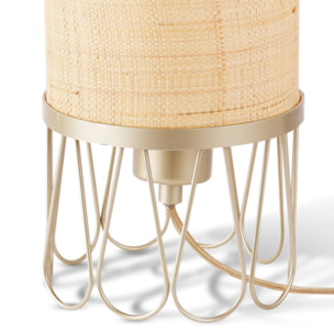 Lampe à poser en rotin - Flore