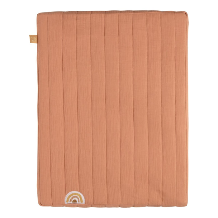 Matelas à langer 6x68x52cm et serviette coton Orange