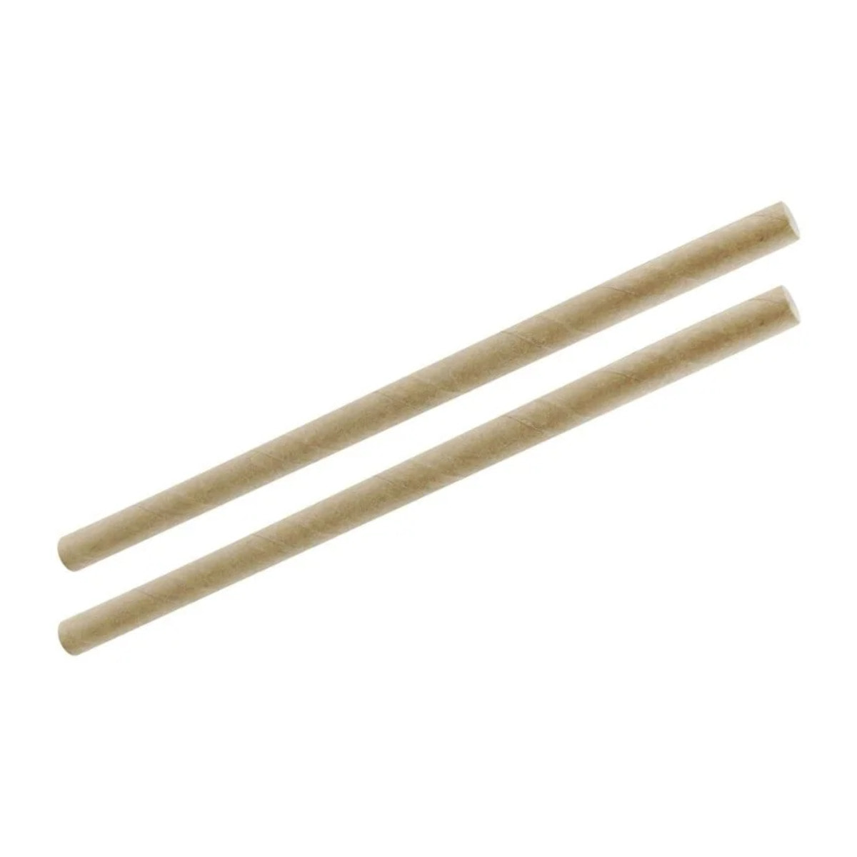 Lot de 2 boites de 50 pailles en papier rigide brun 15 cm Fackelmann Nature