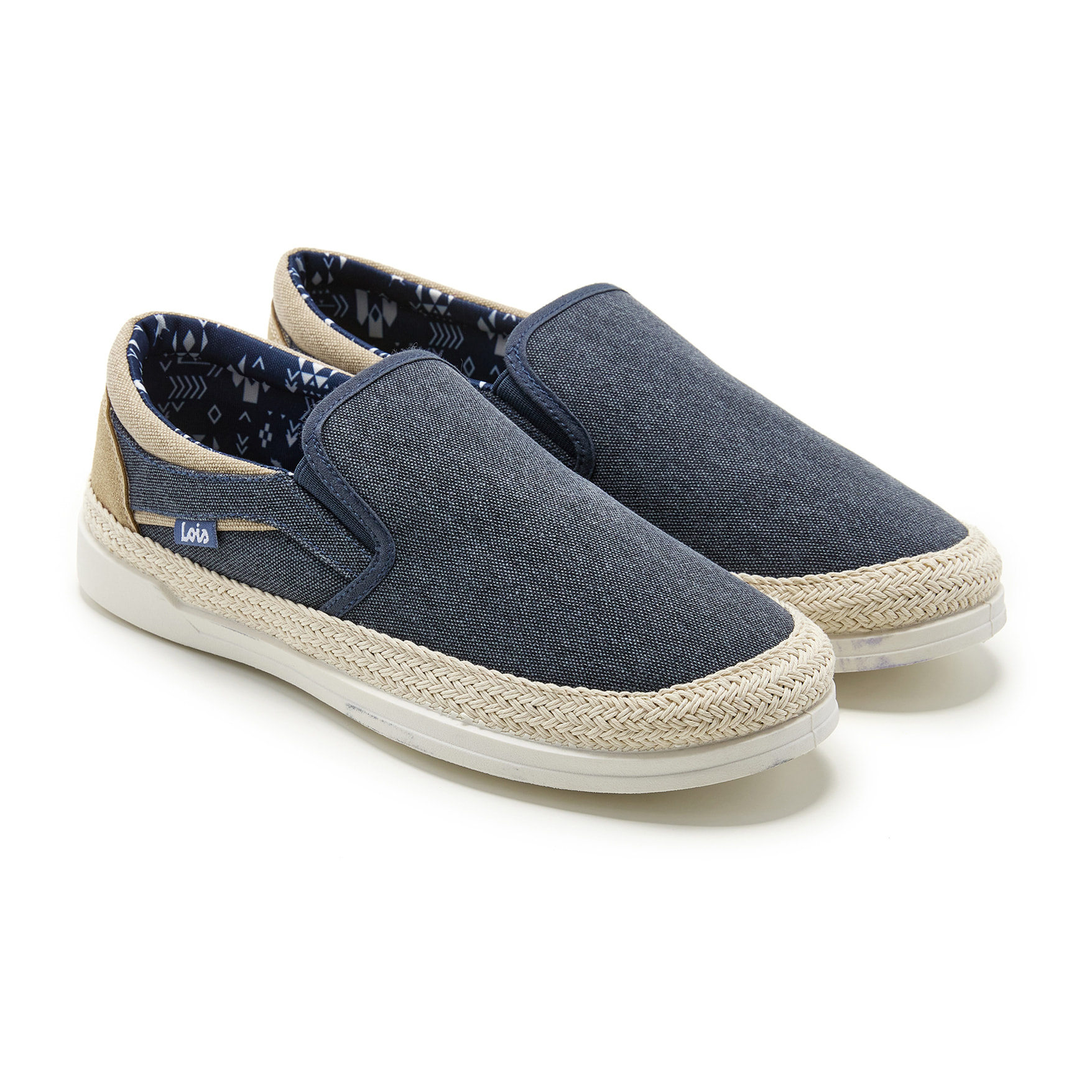 Bamba yute textil tipo slip-on Lois