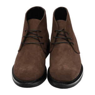 Polacchine stringate in camoscio