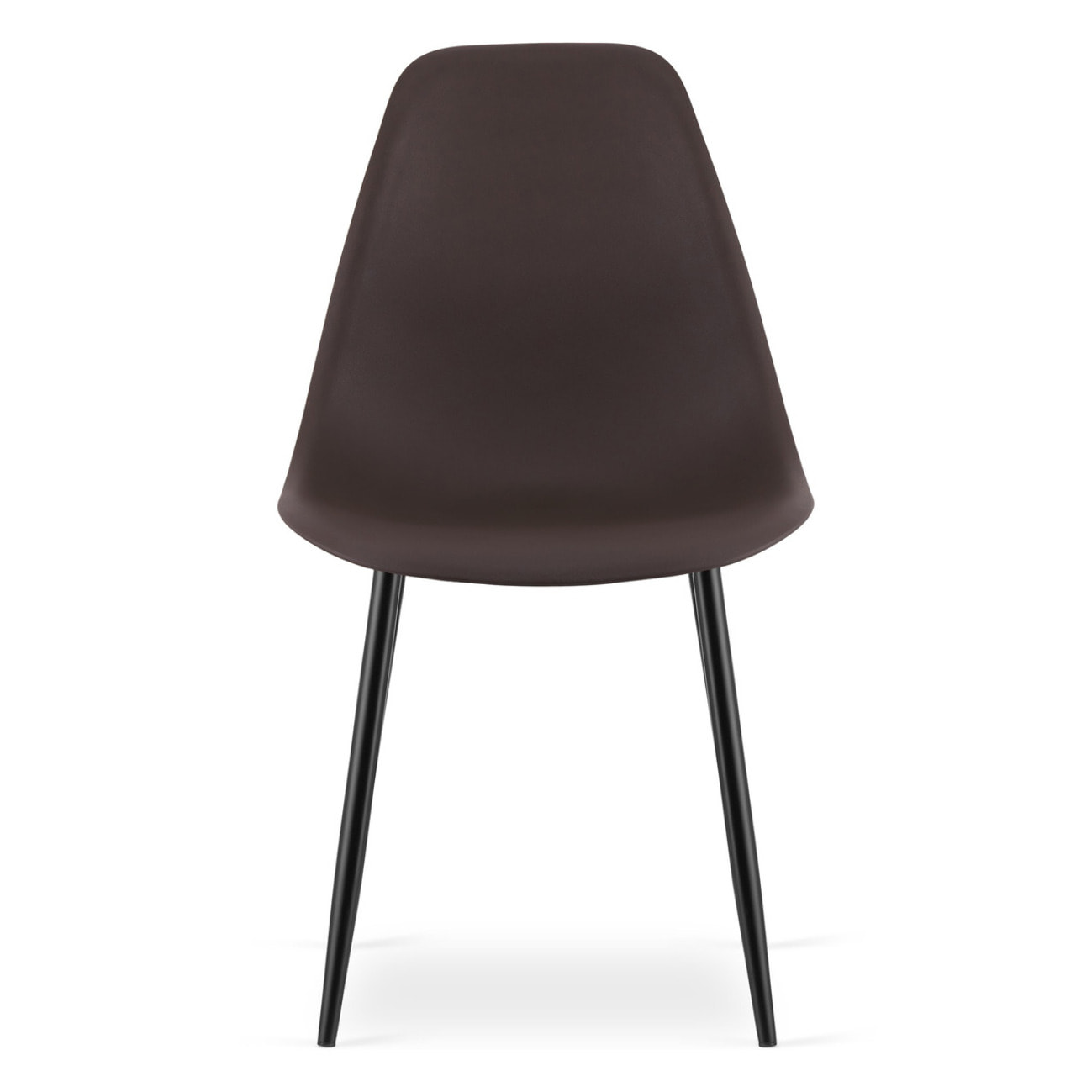 Sedia scandinava WAT color caffè con gambe nere