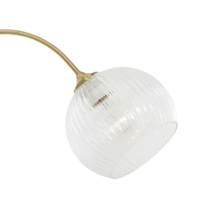Lampadaire arc "Laye" marbre doré H150cm
