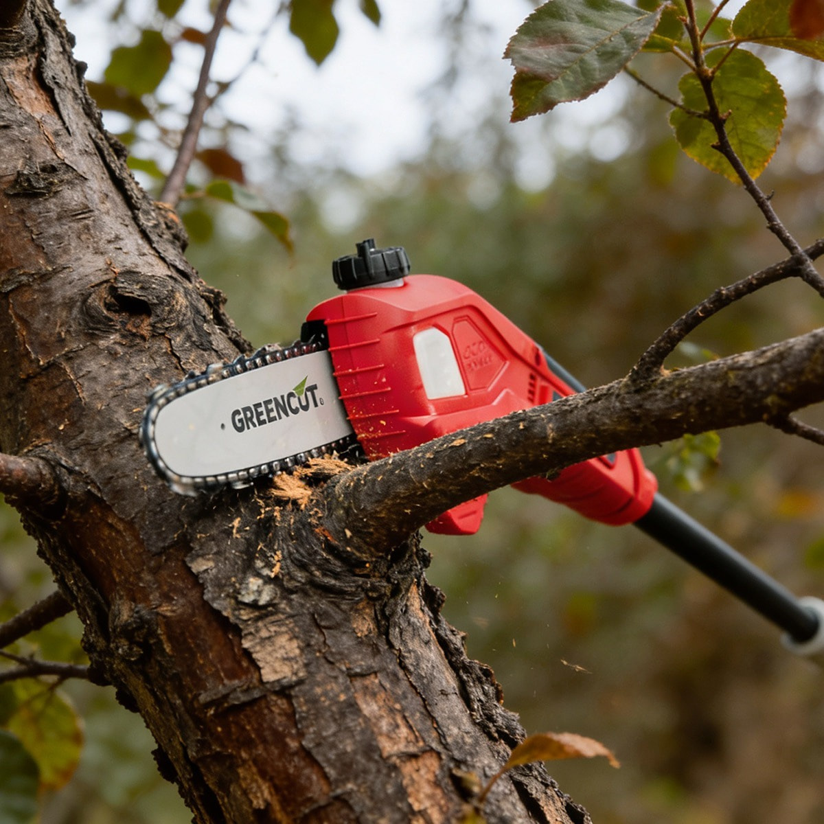 Podadora de altura de batería espada de  8”(203mm) capacidad de corte - Greencut PP400L