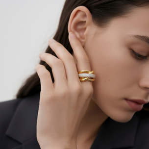 Anillo Gola acabado oro amarillo 18k
