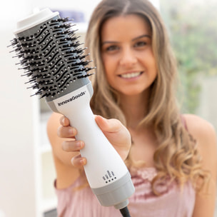 Brosse Volume Sèche-Cheveux Ionique Volumio InnovaGoods Blanc Gris 1000 W