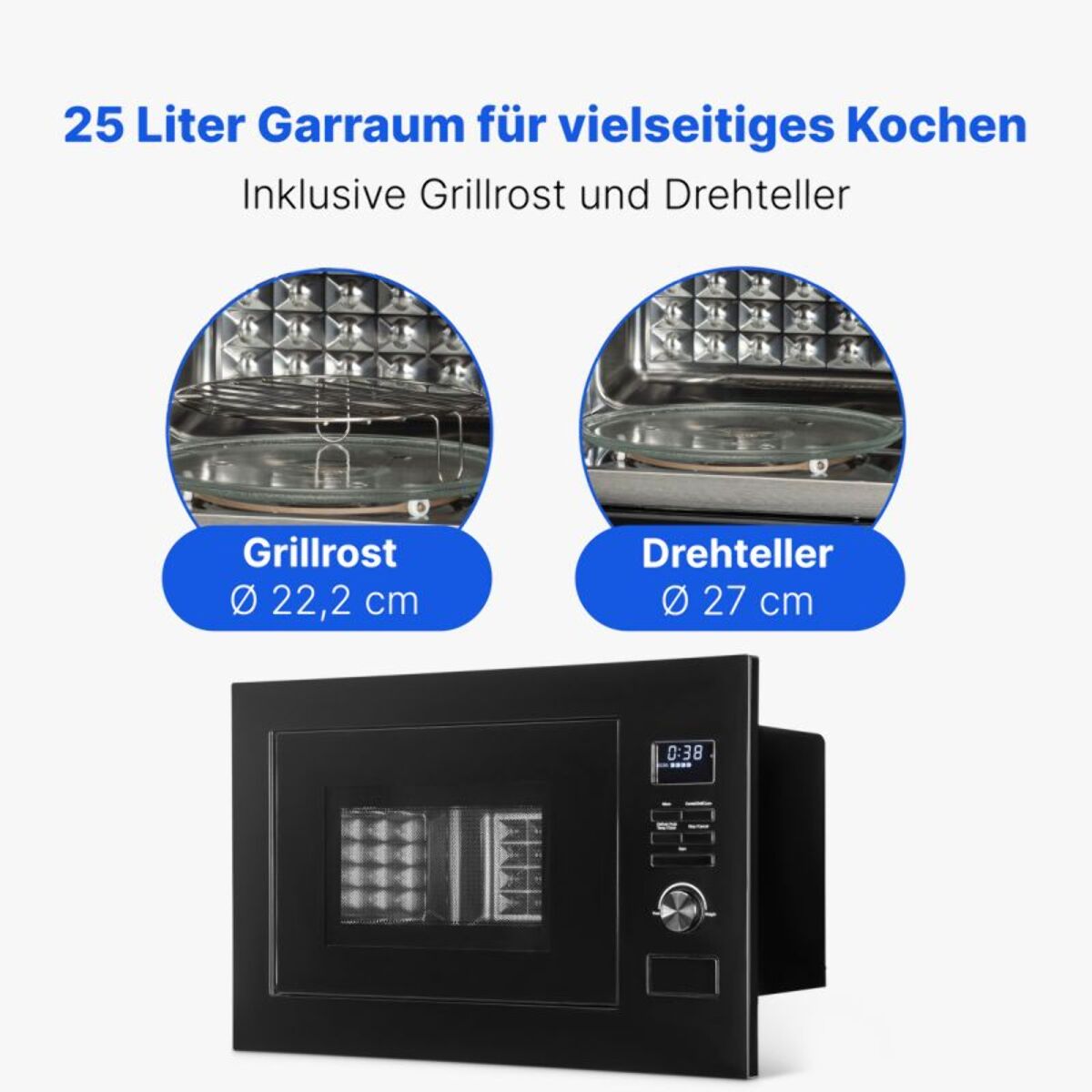 Micro ondes encastrable avec grill Noir Bomann MWG3001HEB-Noir