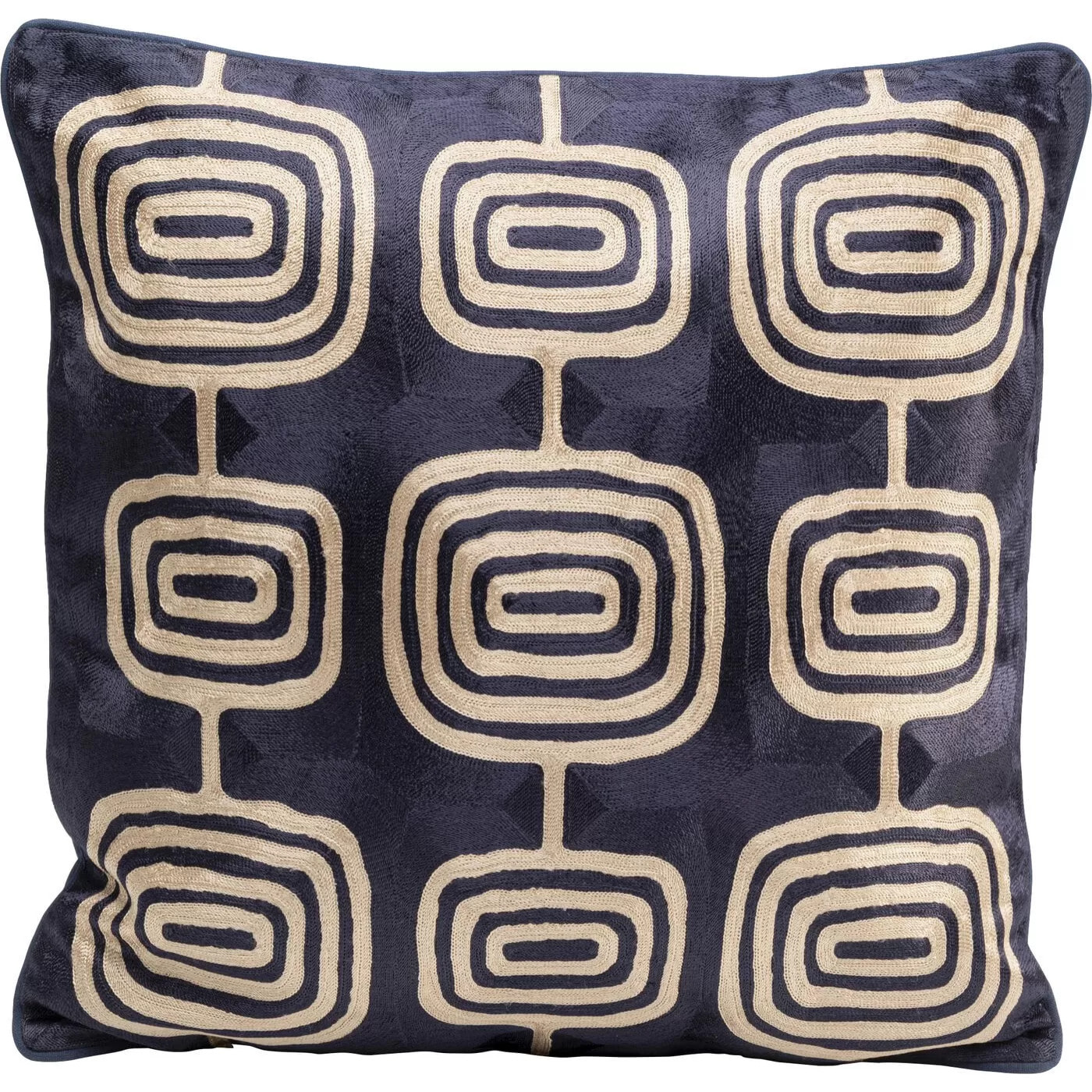 Coussin Catena Square bleu et beige Kare Design
