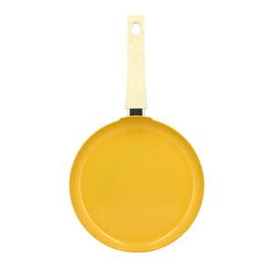 Crêpière 26cm avec revêtement céramique jaune - tous feux COLORAMA