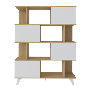 Estantería – Roble claro y blanco