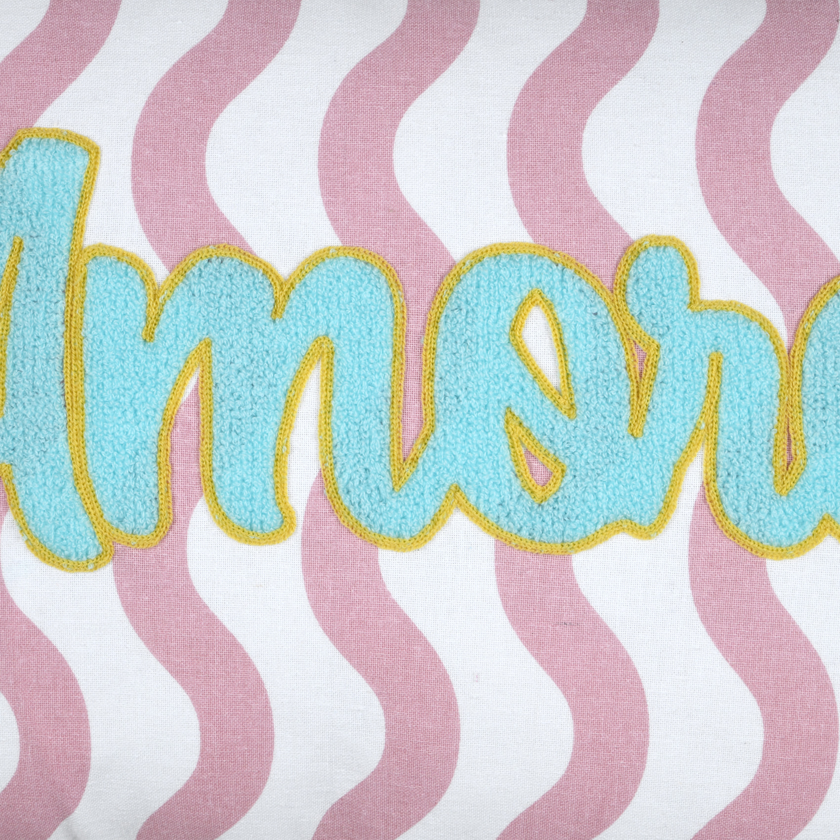 Coussin polycoton AMORE - Rose