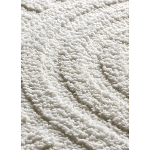JUNO Alfombra geométrica con relieve blanco, varias medidas disponibles.