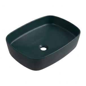 Vasque à poser rectangulaire 50 x 37,5 x 13,5 cm sans trop-plein vert mat PixL (CEPX4937GEM)