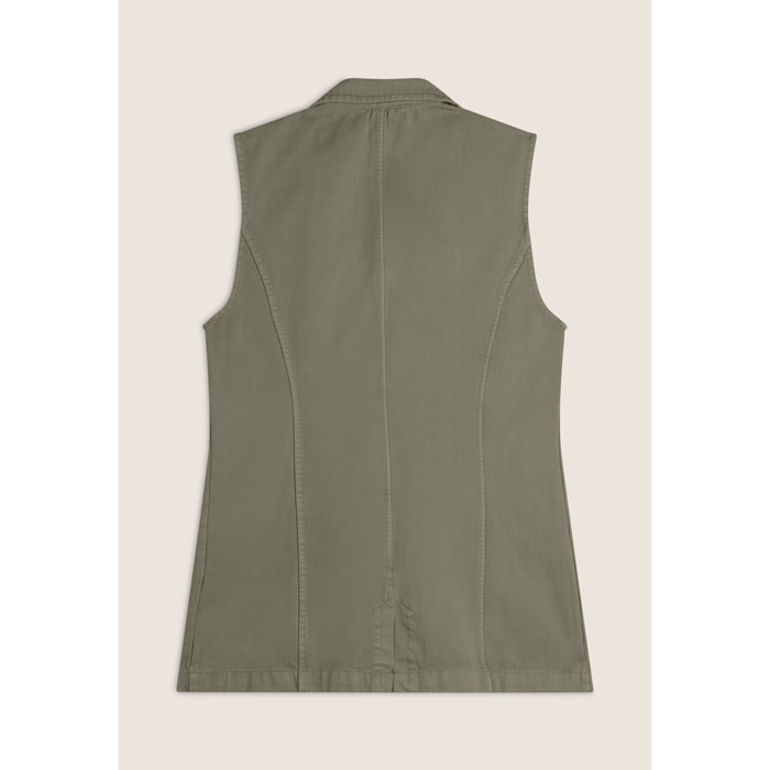 Gilet doppio petto da donna in gabardine