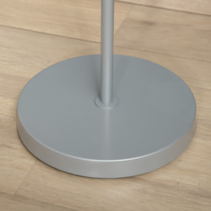 Lampadaire 2 têtes douilles E27 E14 base métal dim. Ø28 x 179,5H cm gris blanc