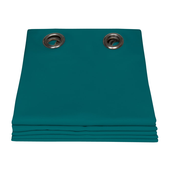 Rideau Phonique Occultant et Thermique 'MOONDREAM' - Bleu Pétrole