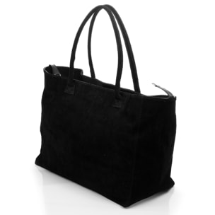 Annagrazia Bolso Shopper Mujer.Piel auténtica Gamuza