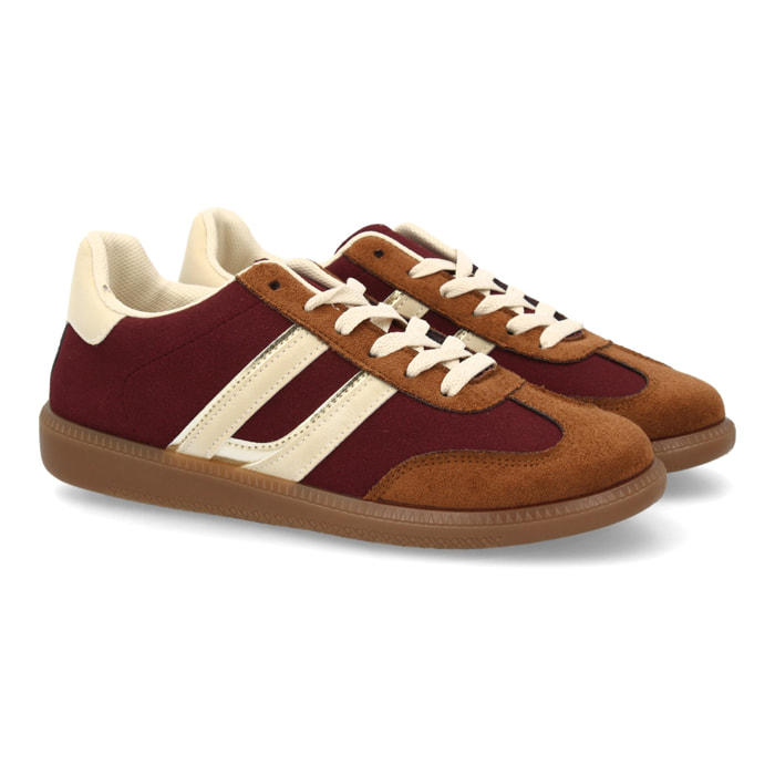 Zapatillas deportivas mujer casual efecto ante con cordones