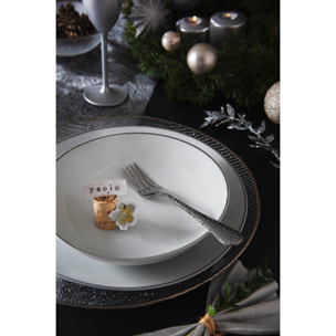 Servizio piatti 18 pezzi Excelsa – Platinum, Porcellana Bianco