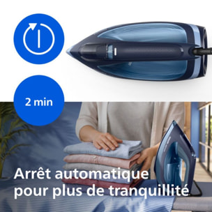 Fer à repasser PHILIPS DST6120/20 fer à vapeur Série 6000 Bleu/Noir, 2600W