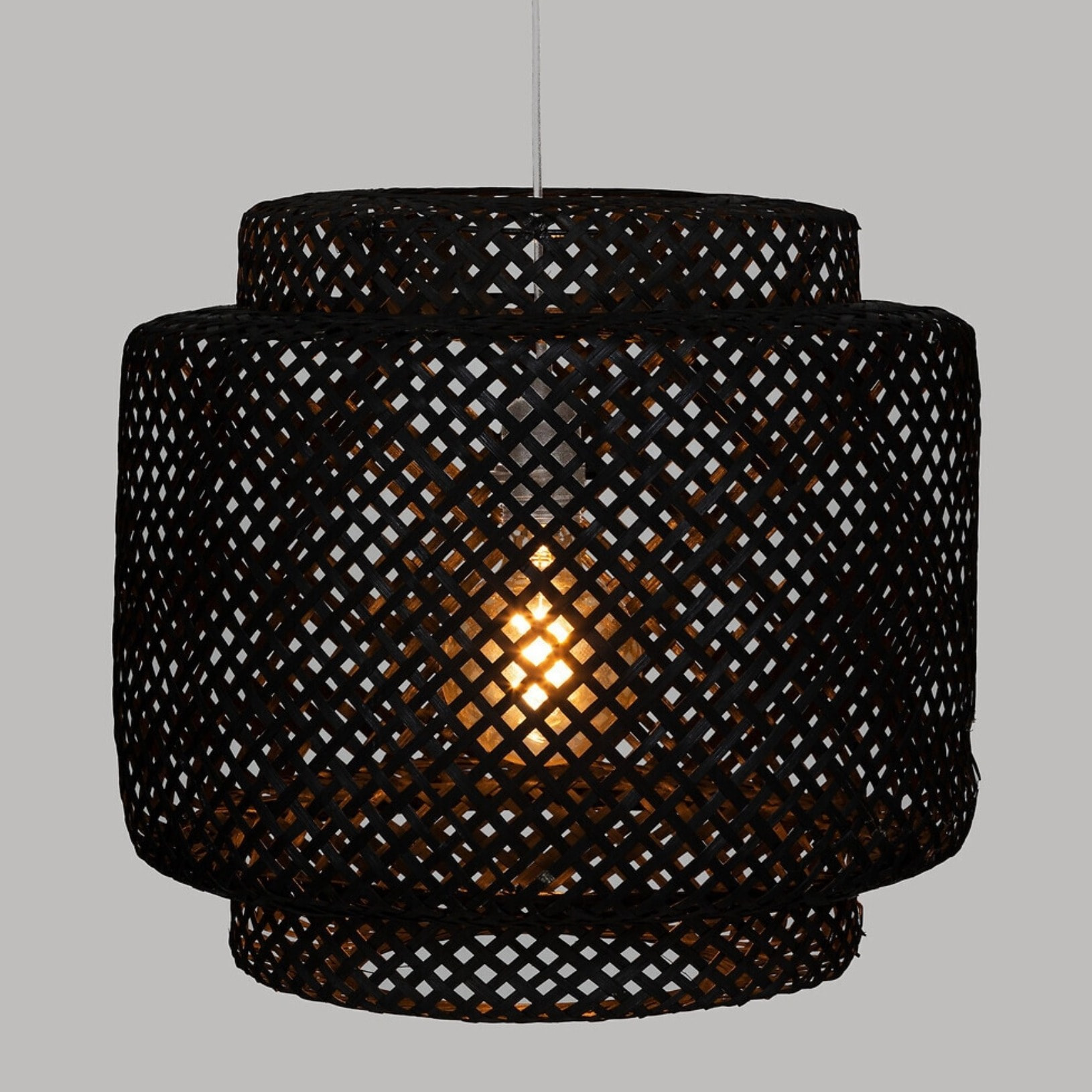 Lámpara colgante 'liby' ø40cm en bambú negro