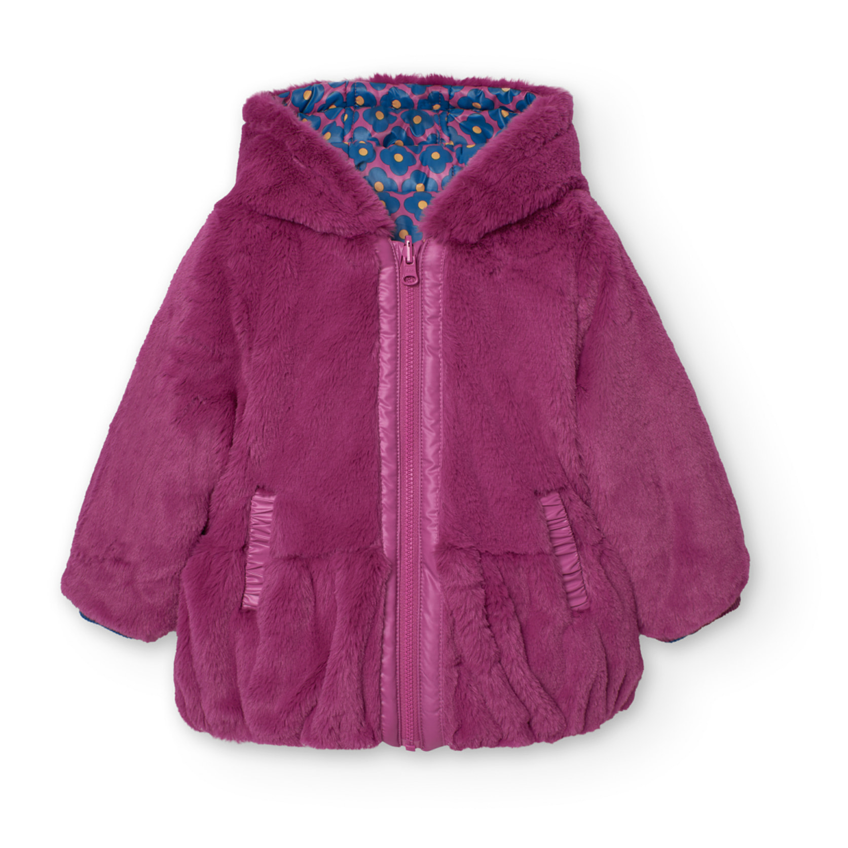 Parka reversible de bebé niña