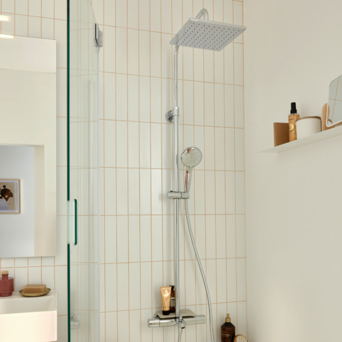 Colonne bain douche thermotastique July+ chromé