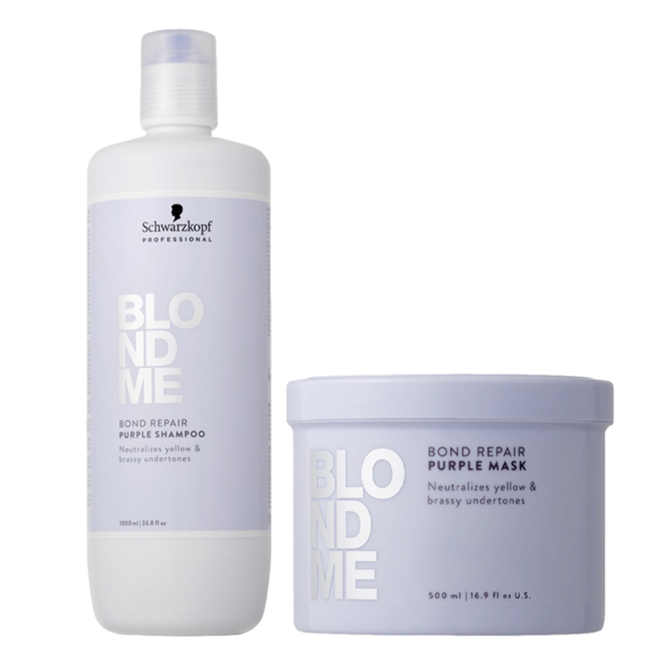 SCHWARZKOPF Kit BlondMe Bond Repair Purple Shampoo 1000ml + Mask 500ml