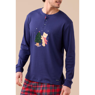 Pigiama uomo caldo cotone articolo natale. Noidinotte