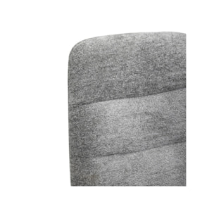 Chaise rotative 360° capitonnée en tissu et pieds métal - 3 coloris - LILA