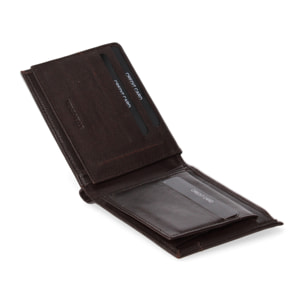 Portafoglio uomo in vera pelle - Modello False - Casual - 12.5 x 10.0 x 2.0 cm