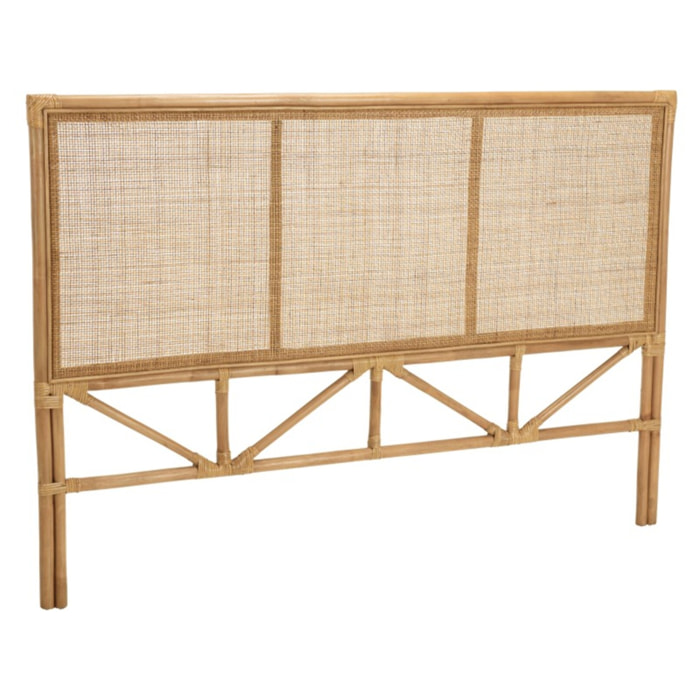 KALLY - Tête de lit rect. 140/160cm 'cannage' rotin couleur brun miel