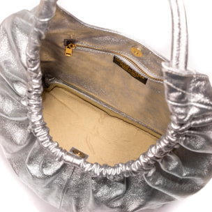 Arzignano bolso de hombro piel auténtica laminada asa grande acolchada