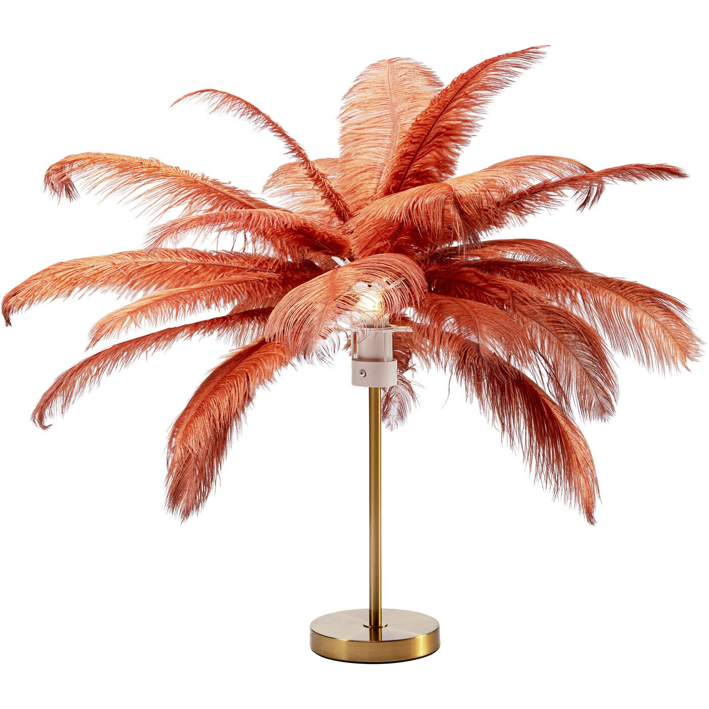 Lampe plumes rouges Kare Design