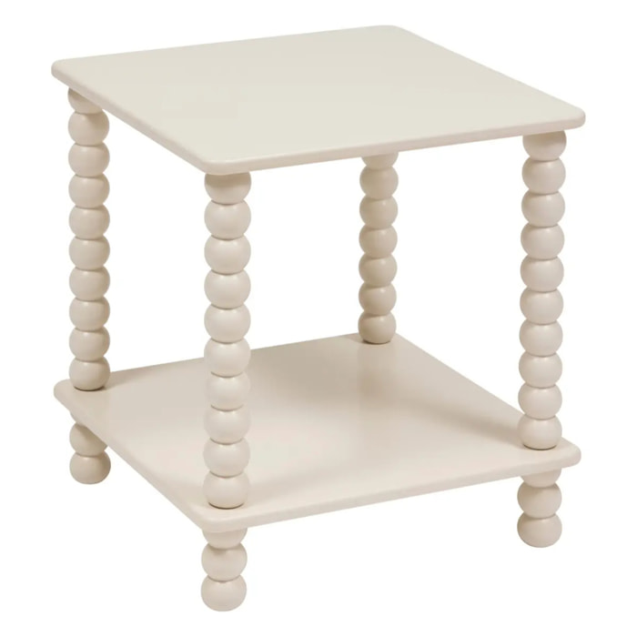 Table d'appoint Chamlo ivoire 40x40cm