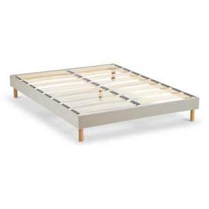 Sommier en kit Lino Technologie Tri-Lattes, Bois Épicéa, H30 cm, Montage Facile, Aération Optimale