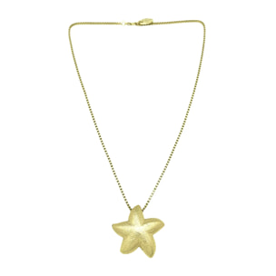 Collar estrella marina en dorado y latón chapado. Largo50