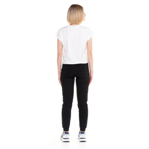 Camiseta corta de manga corta de lujo para mujer