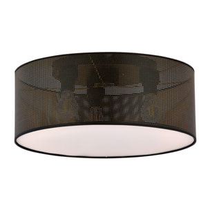 Lampada a sospensione ASTON in acciaio nero e oro