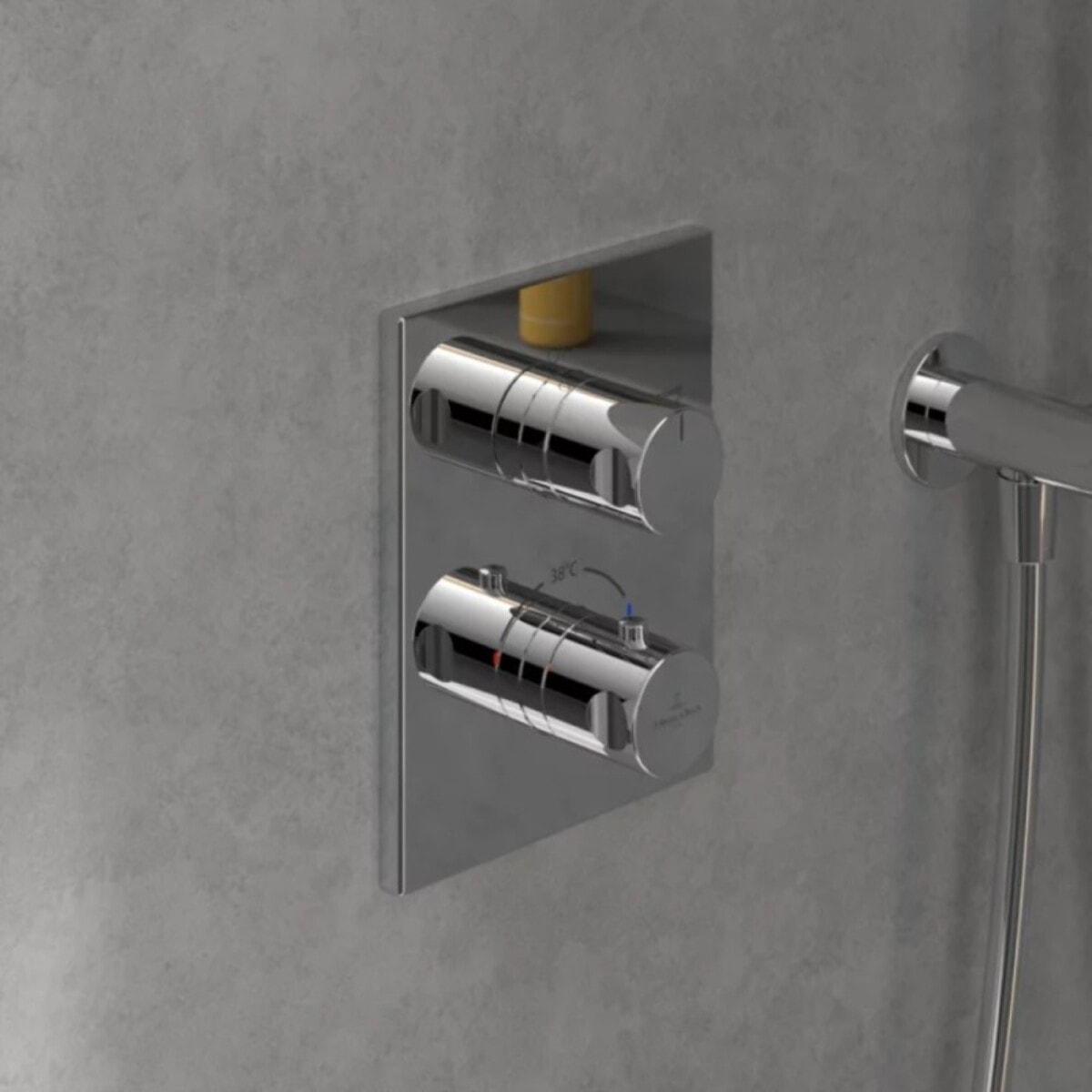Façade mitigeur thermostatique encastré 2 voies VILLEROY ET BOCH Universal Taps & Fittings rectangle