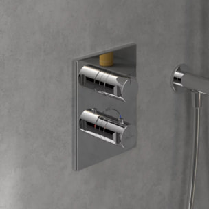 Façade mitigeur thermostatique encastré 2 voies VILLEROY ET BOCH Universal Taps & Fittings rectangle