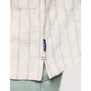 Camisa Calada a Rayas Blanca - Dobine