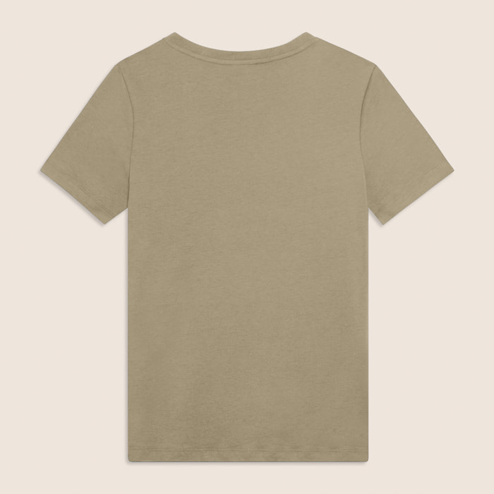 T-shirt Manica Corta con Decori Floreali e Borchie