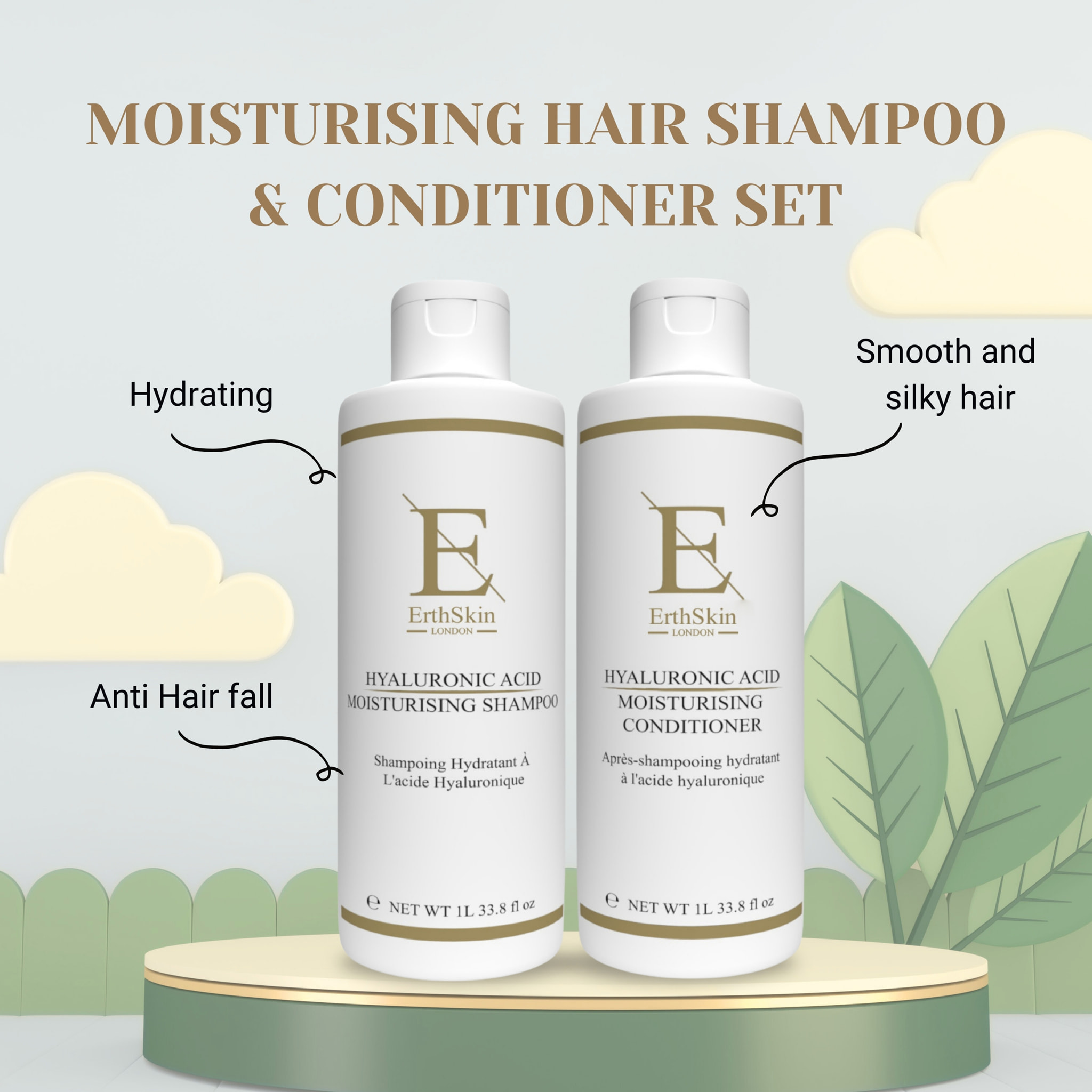 Dúo de ácido hialurónico para el cuidado del cabello